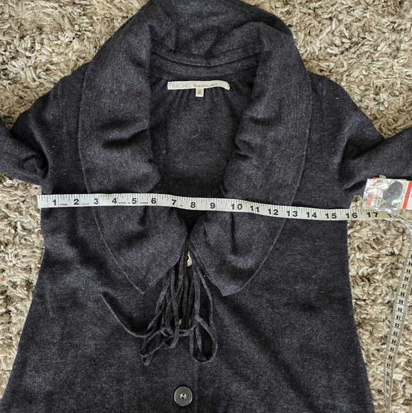 NWT Rachel Roy Grey Ruffle Cardigan Sweater Size XS - Picture 9 of 10